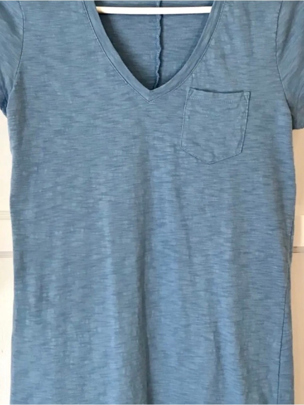 GAP Light Blue V-Neck Mini Dress with Chest Pocket